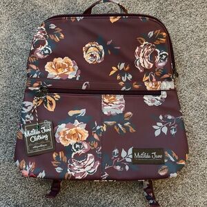 New Matilda Jane Plum Perfect Floral Backpack